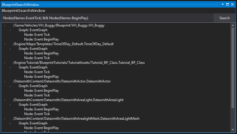 Search results generated by chaining two Subfilters using logical AND